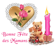 Gif bonne fête  maman bougie